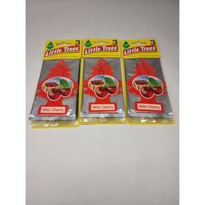 Little Trees Wild Cherry Hanging Air Freshener 3 Pack 9 Total